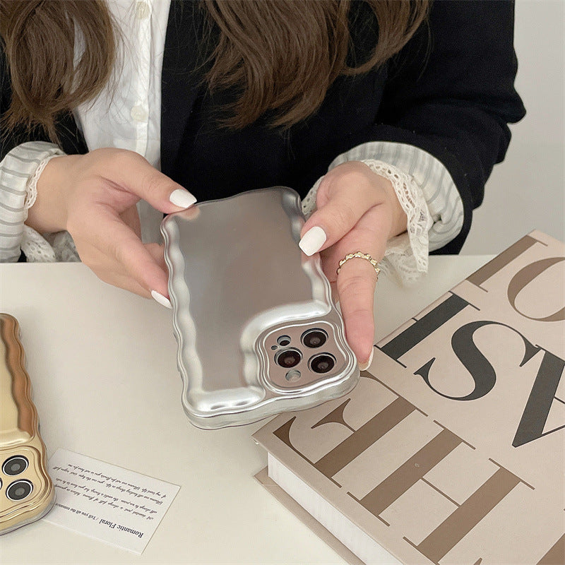 Wholesale Electroplating Wave Pattern Air Cushion Plastic Phone Case